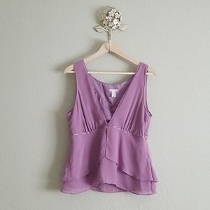 Old navy top Purple ruffled layers sz large